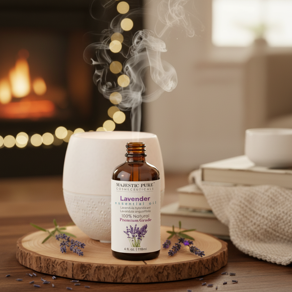 Majestic Pure Lavender Essential Oil – Diffuser Cozy Living Room