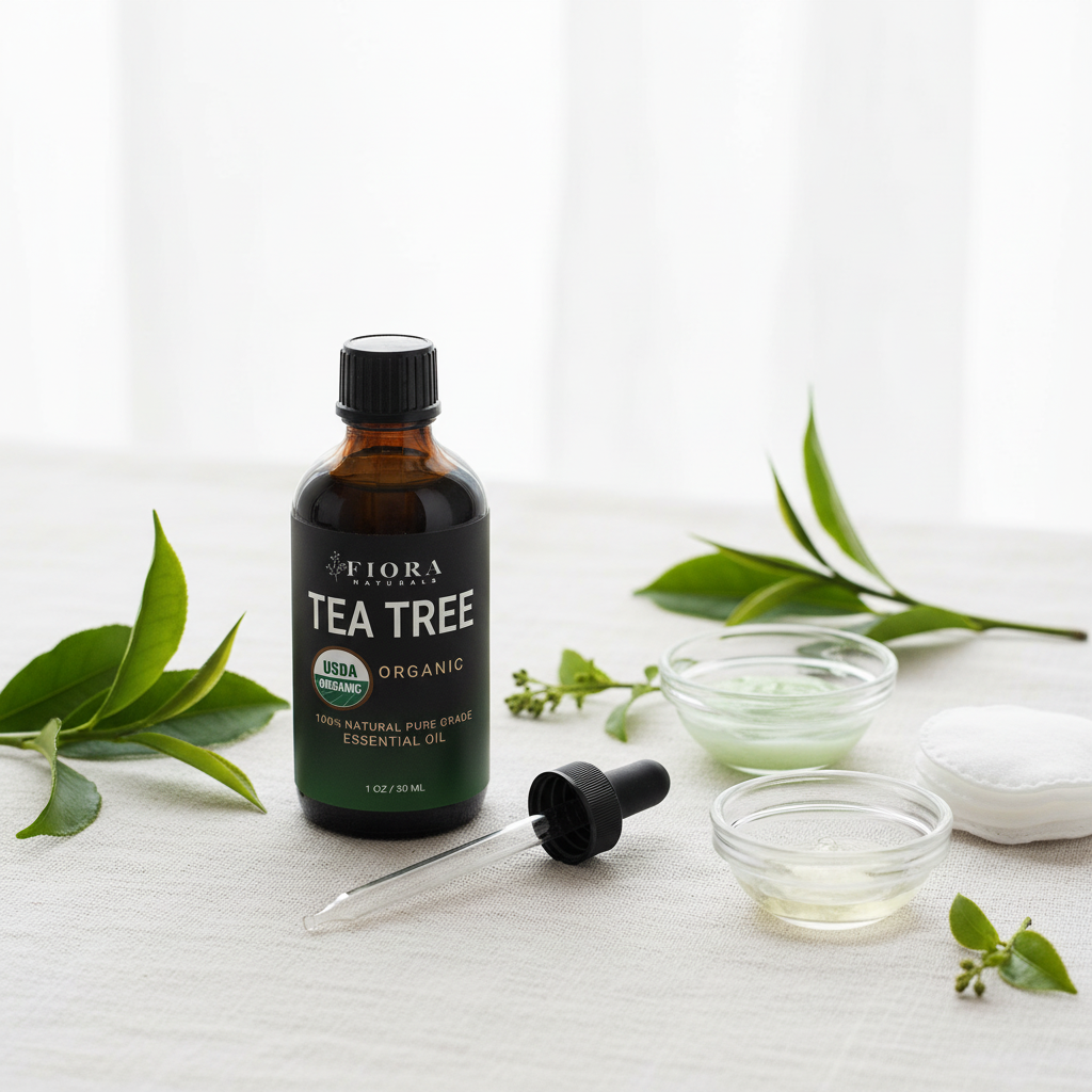 Fiora Naturals Tea Tree Essential Oil – DIY Skincare Setup