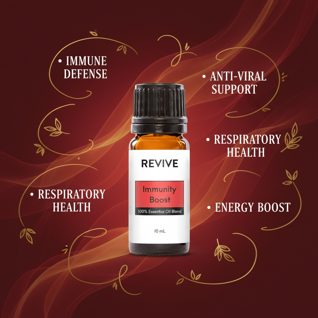 REVIVE Immunity Boost uses infographic - immune defense anti-viral respiratory energy boost