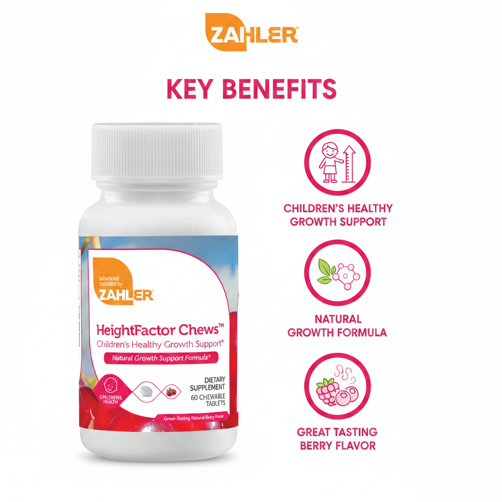 HeightFactor Chews key benefits infographic