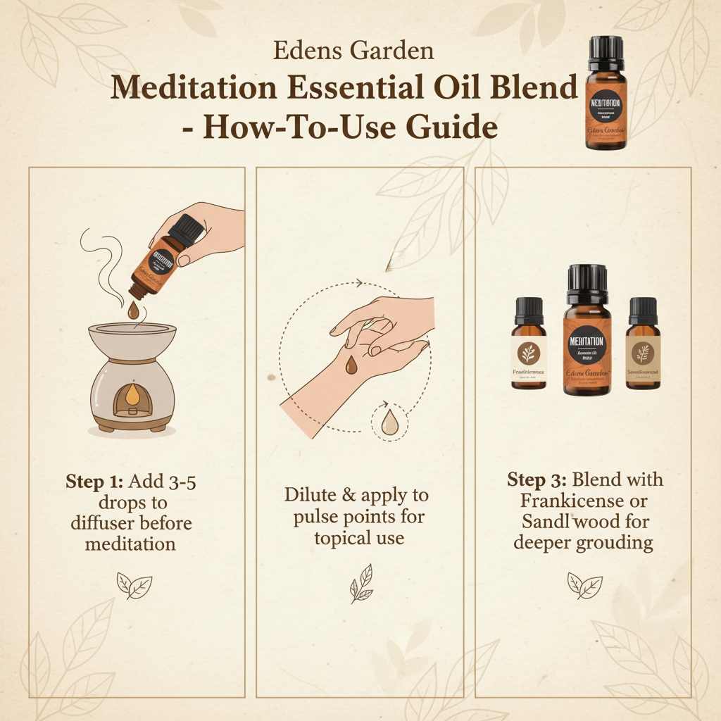 Edens Garden Meditation how to use infographic