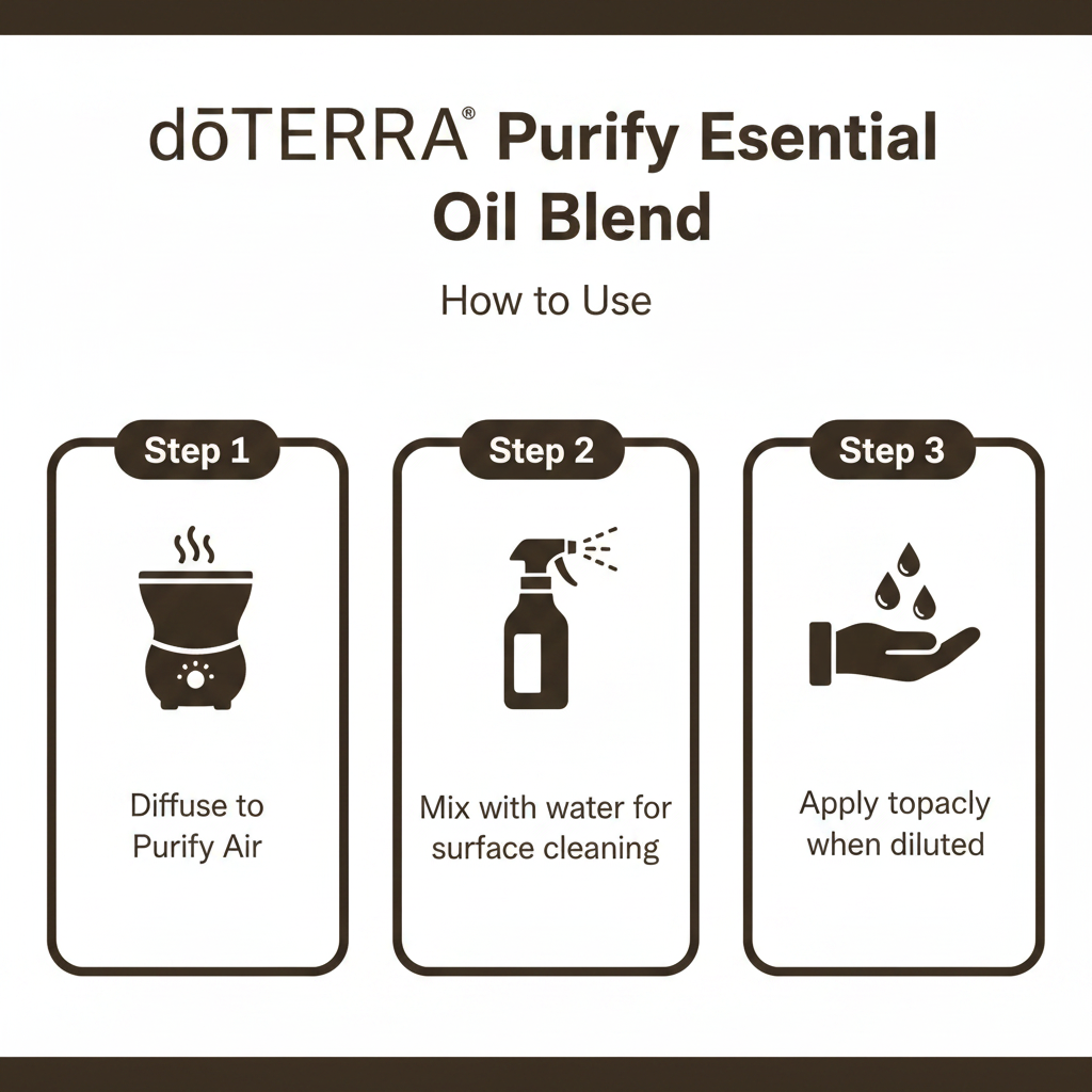doTERRA Purify how-to-use infographic