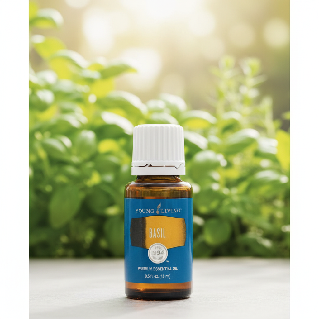 Young Living Basil Premium Essential Oil — 15ml | Mental Clarity, Focus & Natural Stress Relief