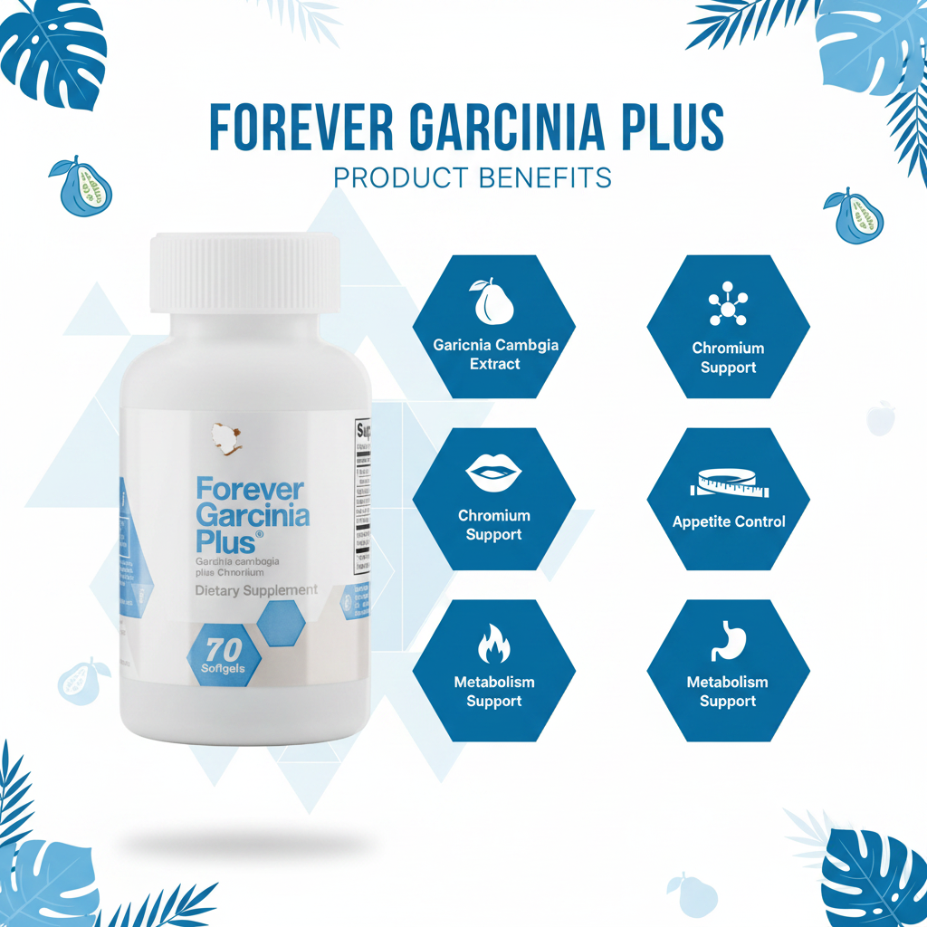 Forever Garcinia Plus benefits infographic