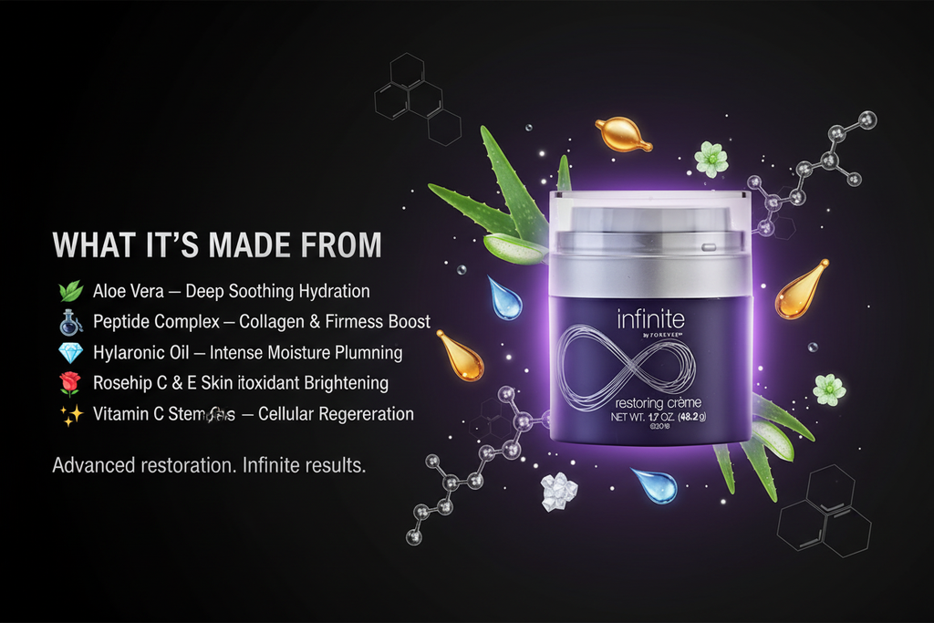 Infinite Restoring Crème - Ingredients Banner