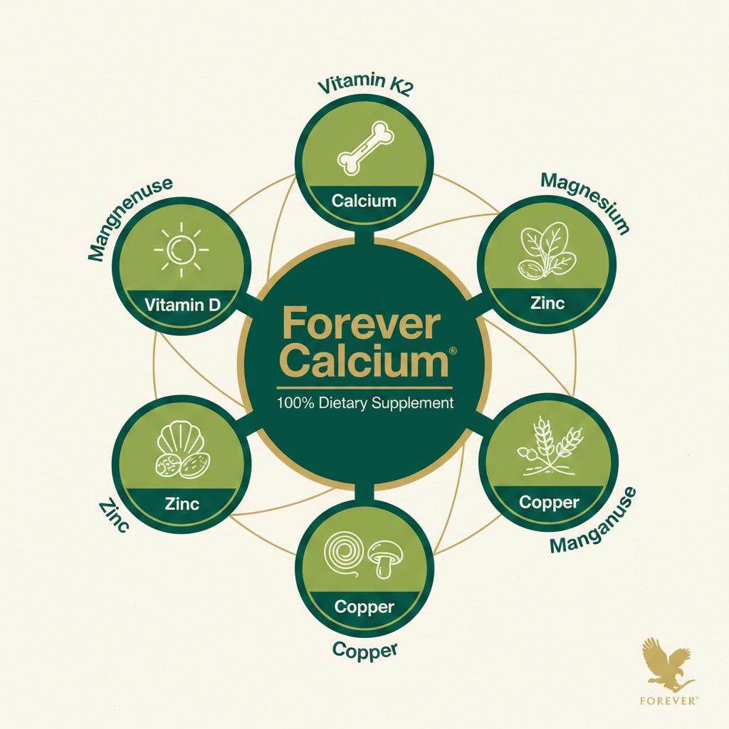 Forever Calcium ingredients infographic