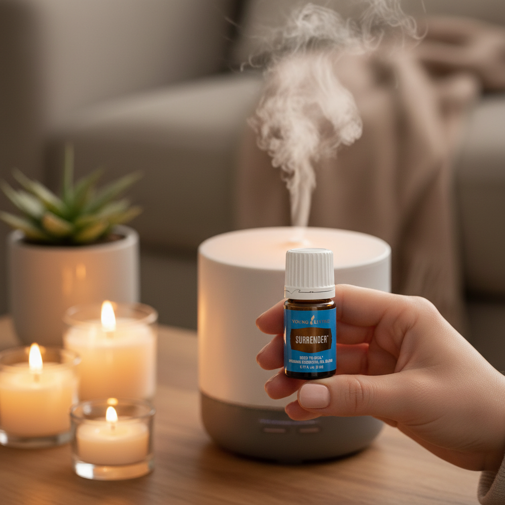 Surrender essential oil near diffuser