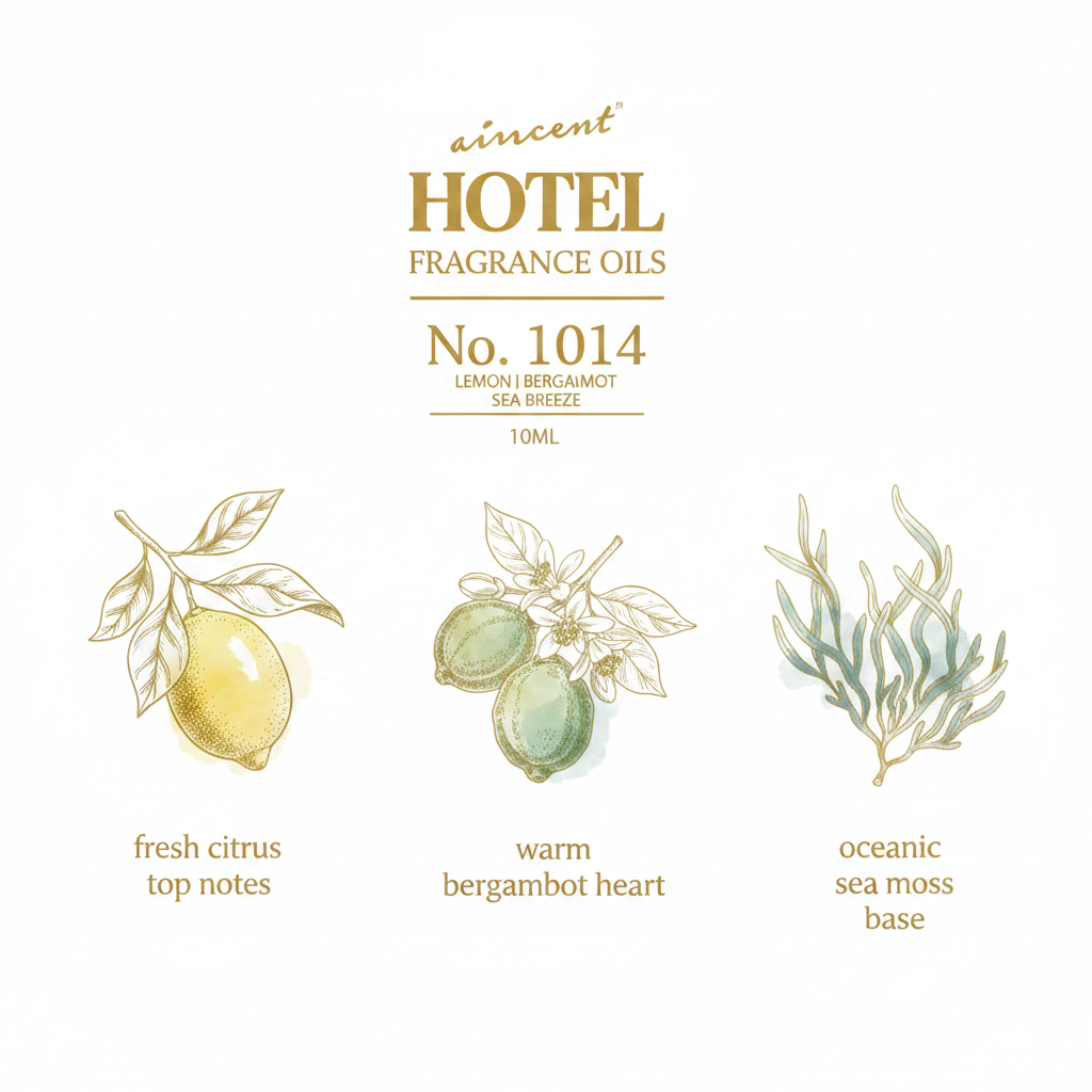 Aincent Hotel Fragrance Oil No. 1014 – Scent Profile Infographic
