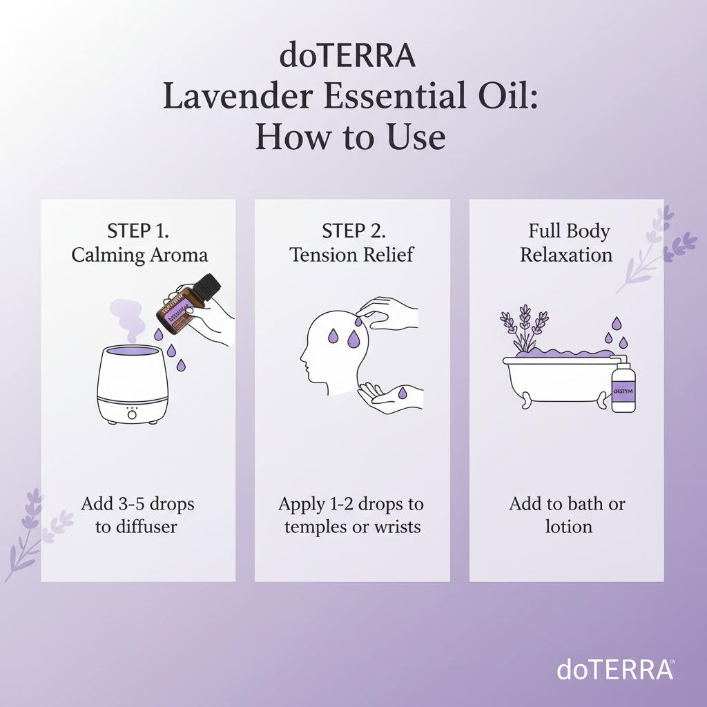 doTERRA Lavender how to use infographic