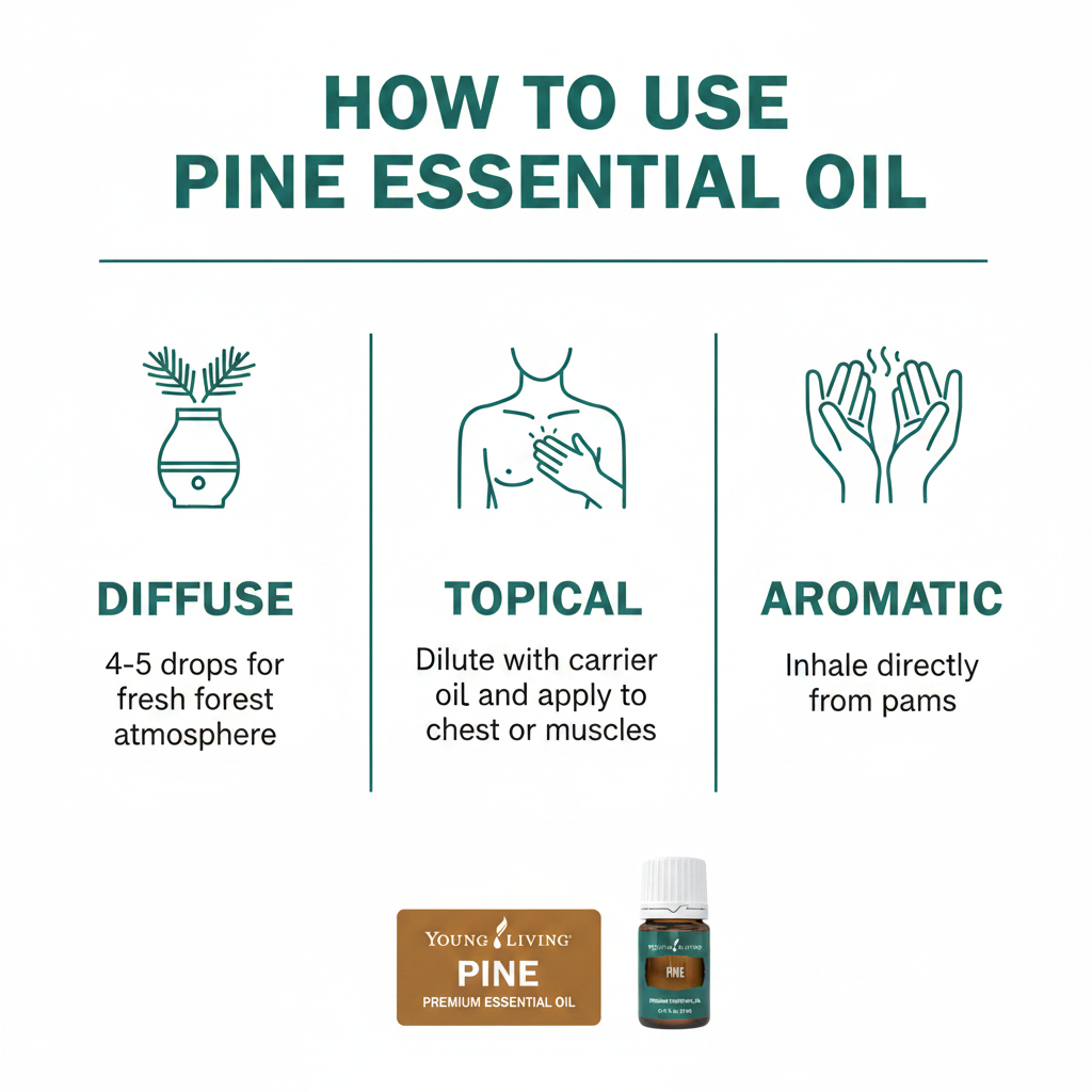 Pine Essential Oil how to use infographic