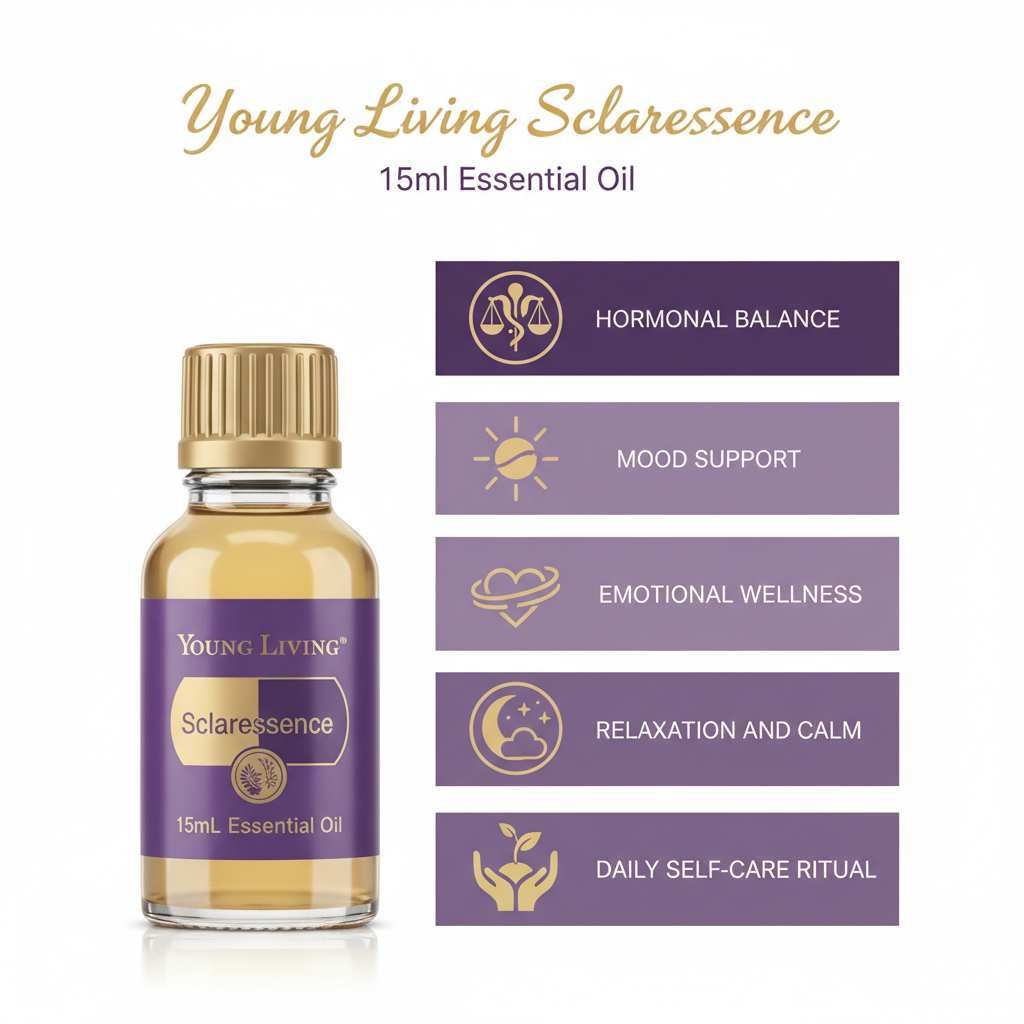 Sclaressence 5 key benefits infographic