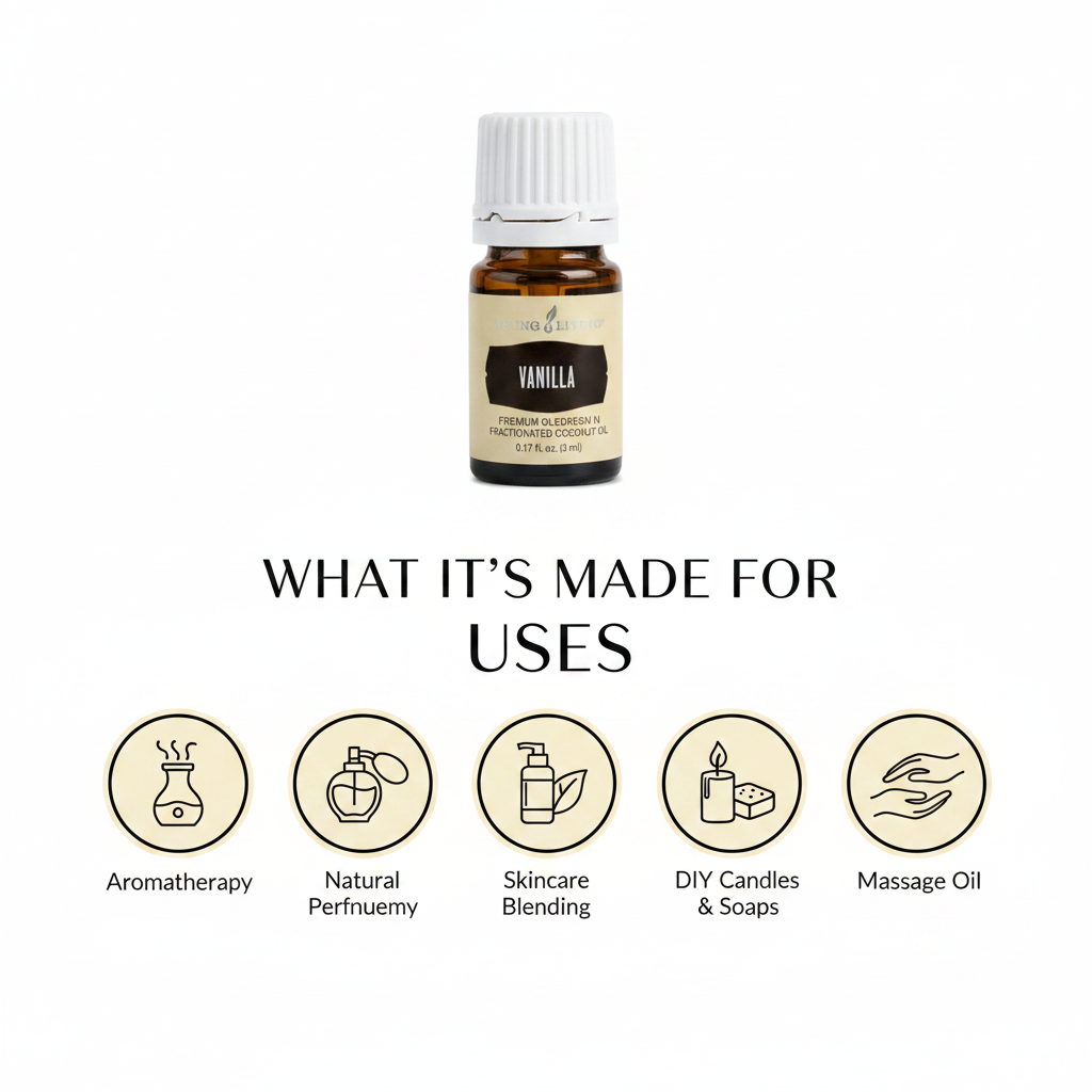 Vanilla oleoresin what it's made for infographic