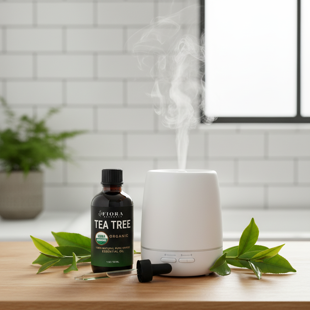 Fiora Naturals Tea Tree Essential Oil – Diffuser Wellness Room