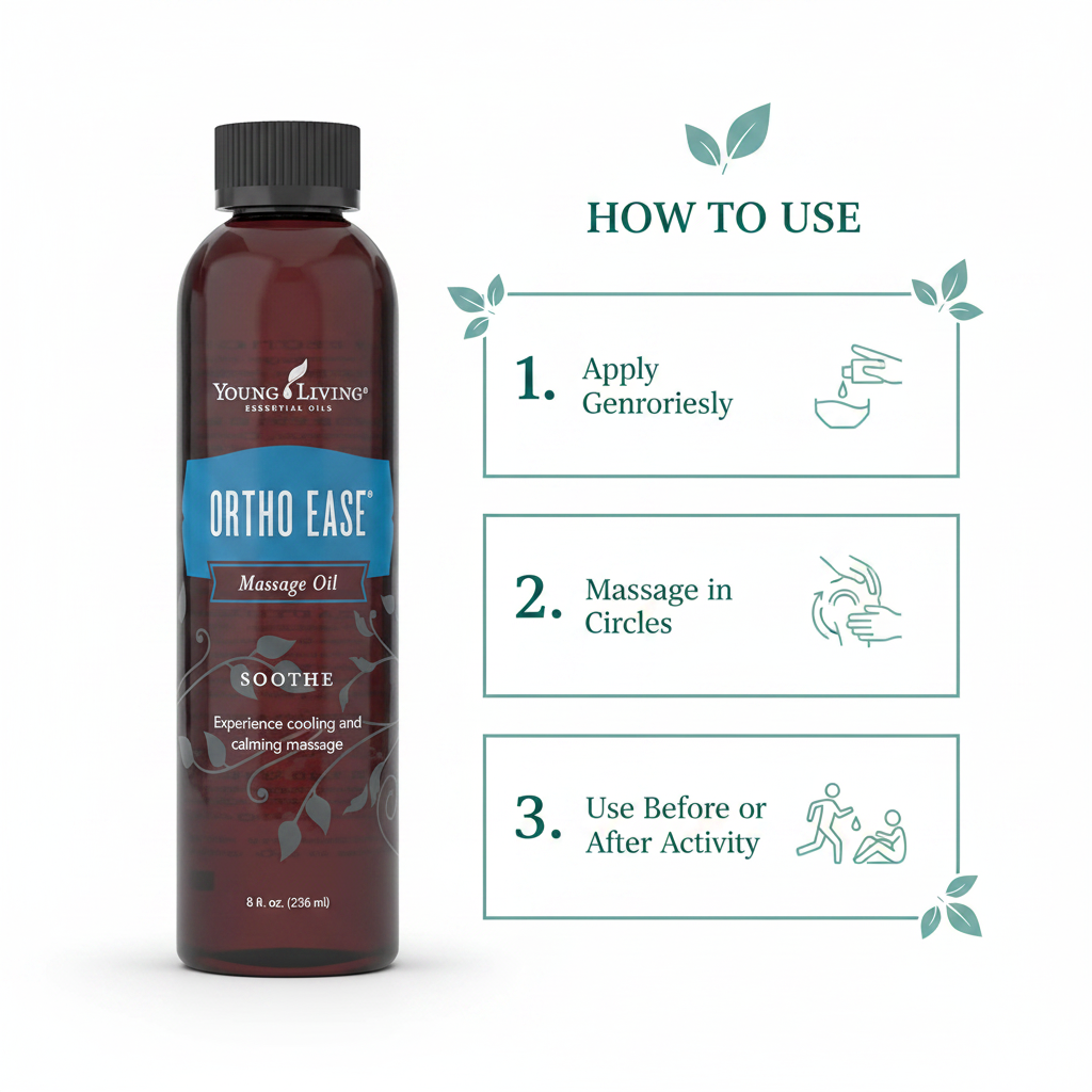 Ortho Ease Massage Oil how to use infographic
