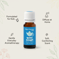 Kids essential oil blend benefits infographic