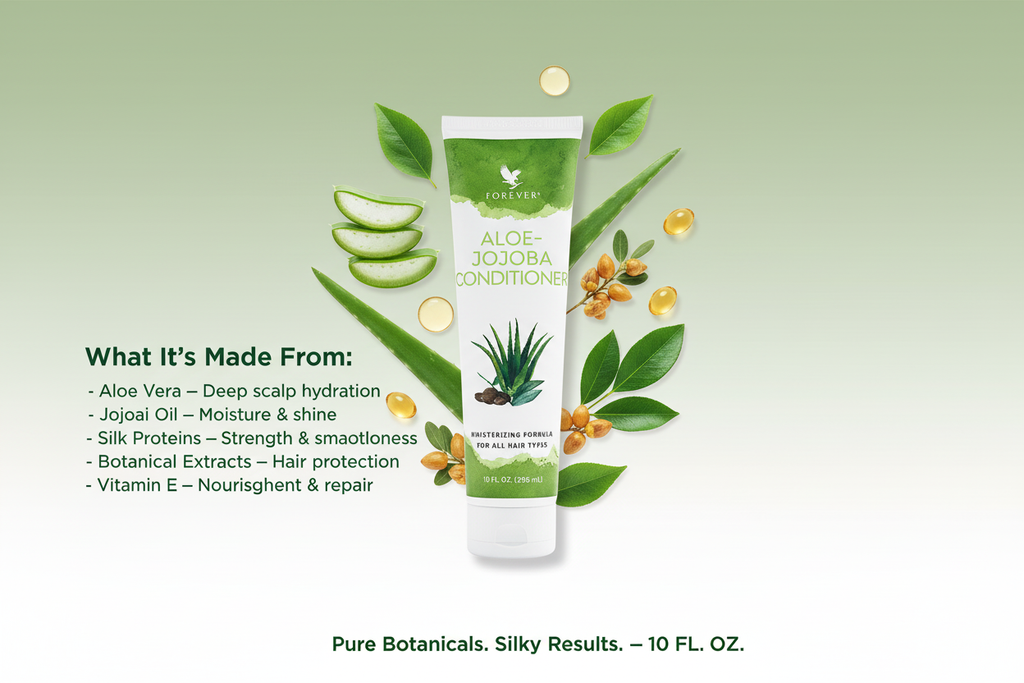 Aloe-Jojoba Conditioner - Ingredients Banner
