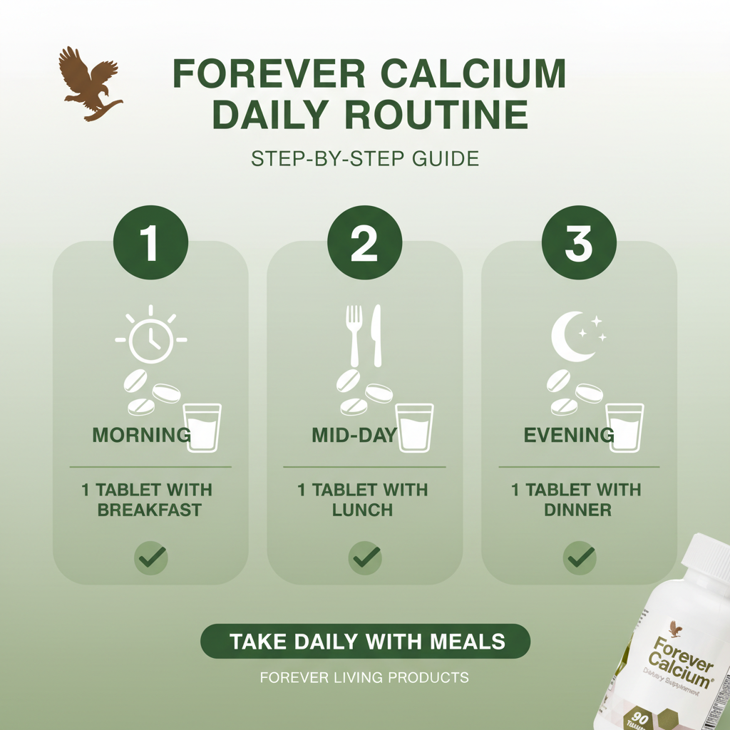 Forever Calcium how to use infographic