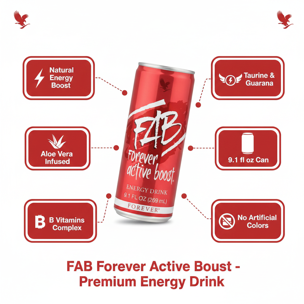 FAB Forever Active Boost benefits infographic