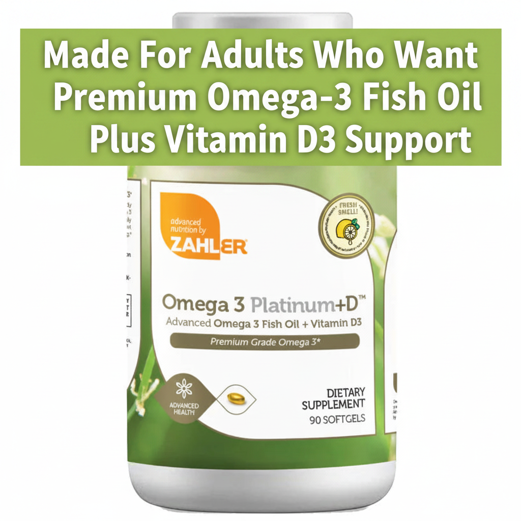 Made For Adults Who Want Premium Omega-3 Fish Oil Plus Vitamin D3 Support – Zahler