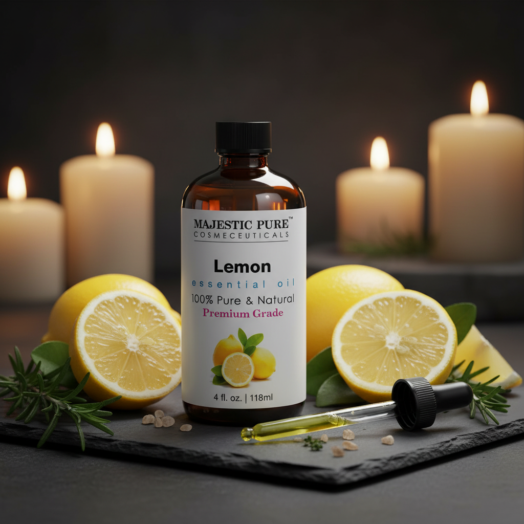 Majestic Pure Lemon Essential Oil – Dark Moody Luxury