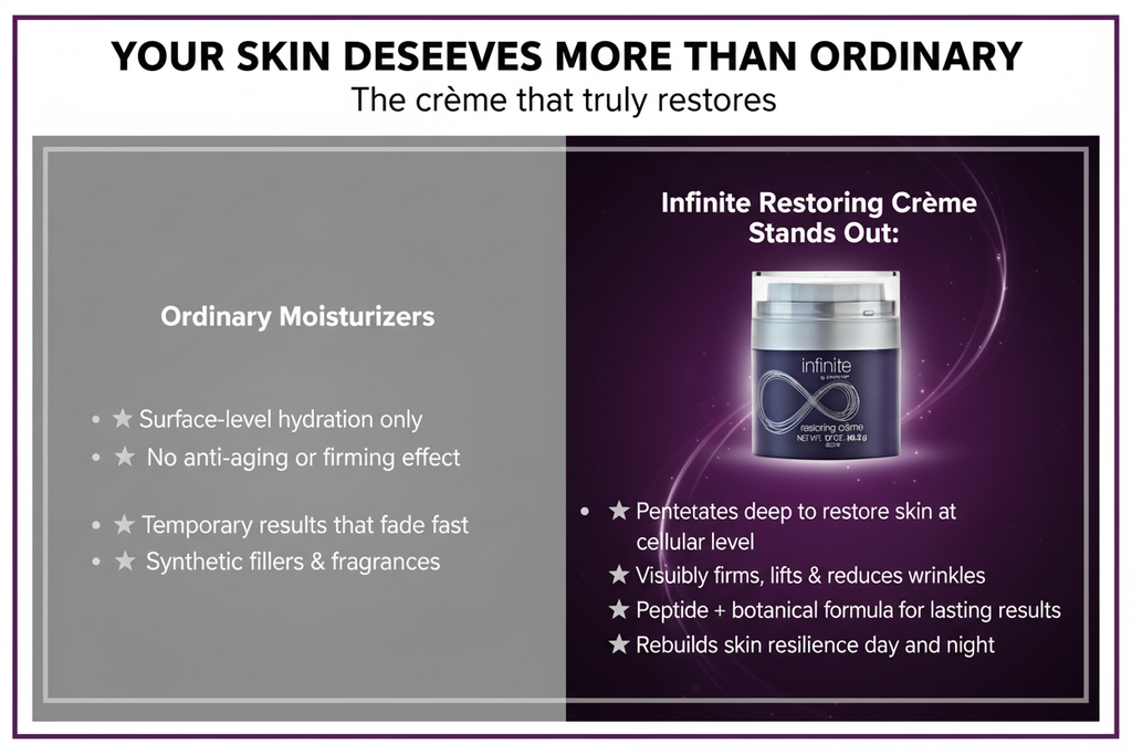 Infinite Restoring Crème - Comparison Banner