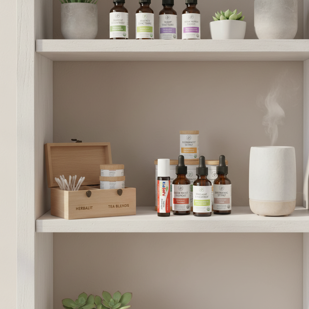 Plant Therapy KidSafe Germ Destroyer on family wellness shelf