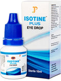 Isotine Plus sterile eye drop 10 mL bottle and box