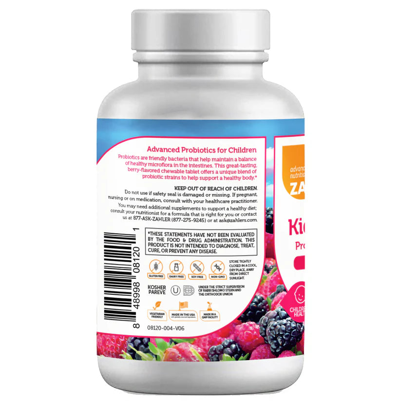 Zahler Kidophilus Plus™ – Probiotic Formula for Children (90 Chewable Tablets)