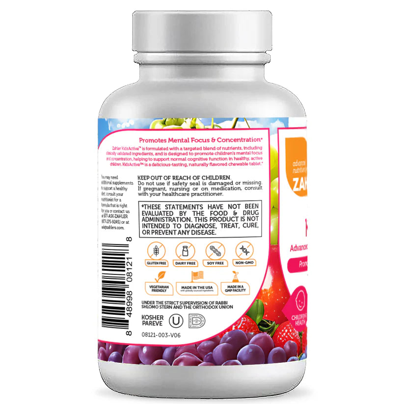 Zahler KidsActive™ – Advanced Formula for the Healthy Active Child (60 Chewable Tablets)