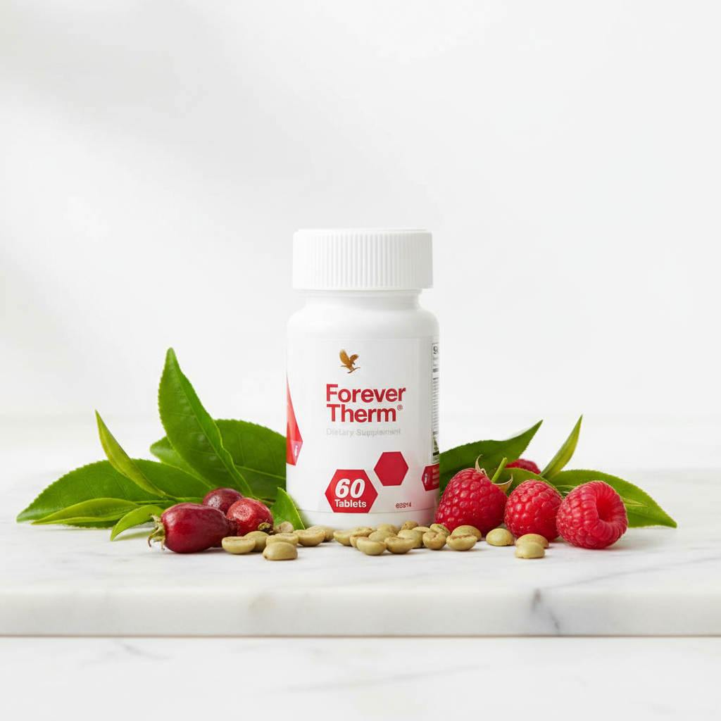 Marble with green tea & raspberries