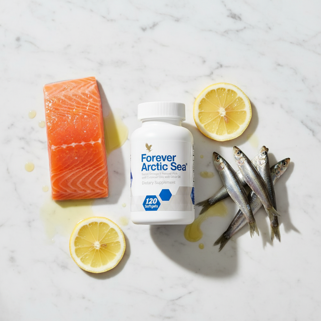 Marble with salmon & lemon