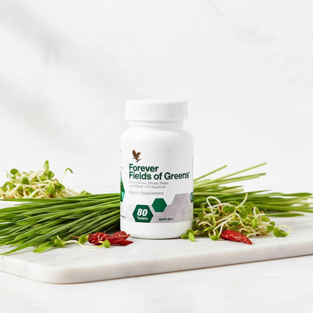 Marble with wheatgrass & cayenne