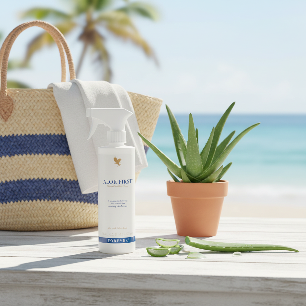 Outdoor summer beach setting