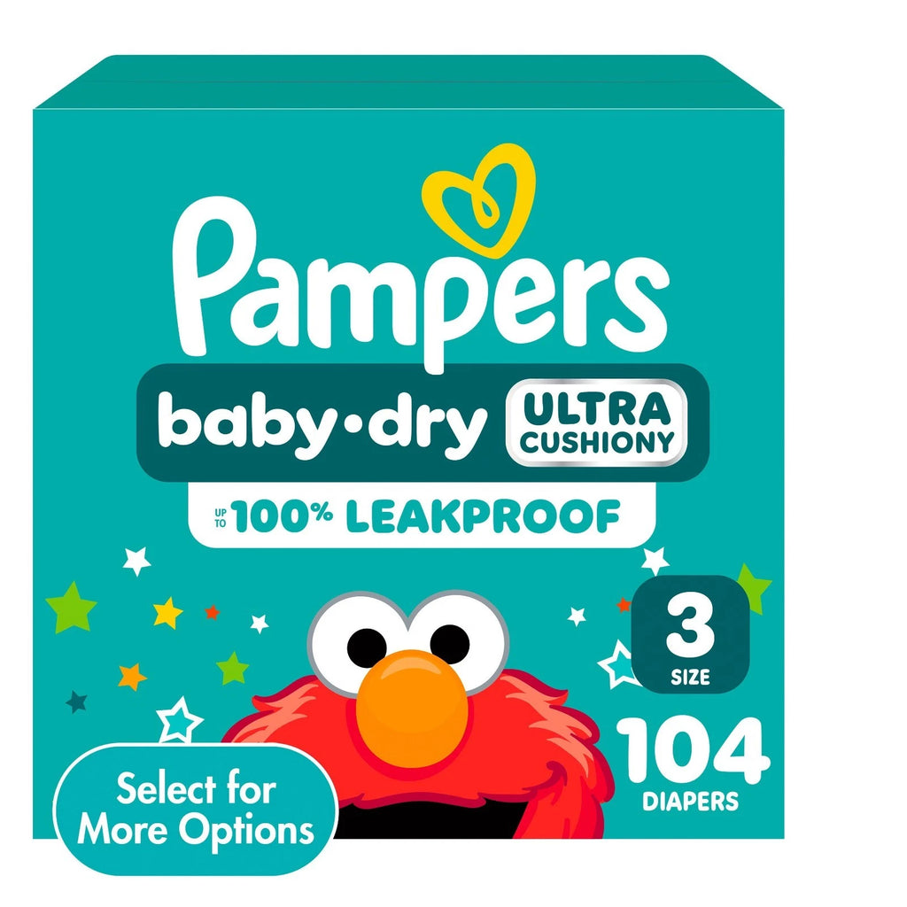 Pampers Baby-Dry Diapers Size 3, 104 Count