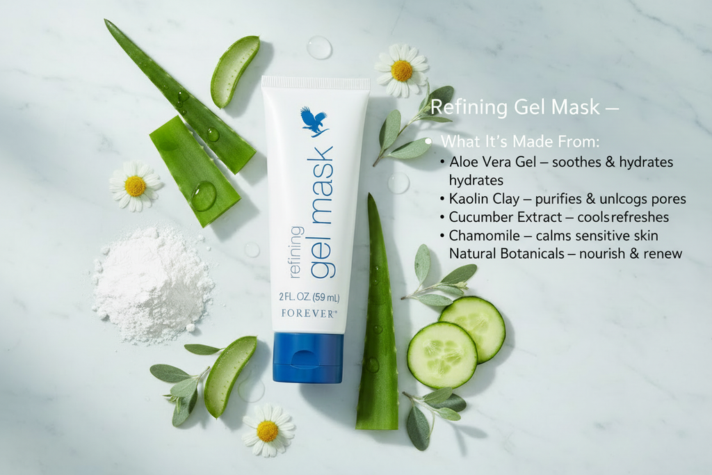 Refining Gel Mask Ingredient Background
