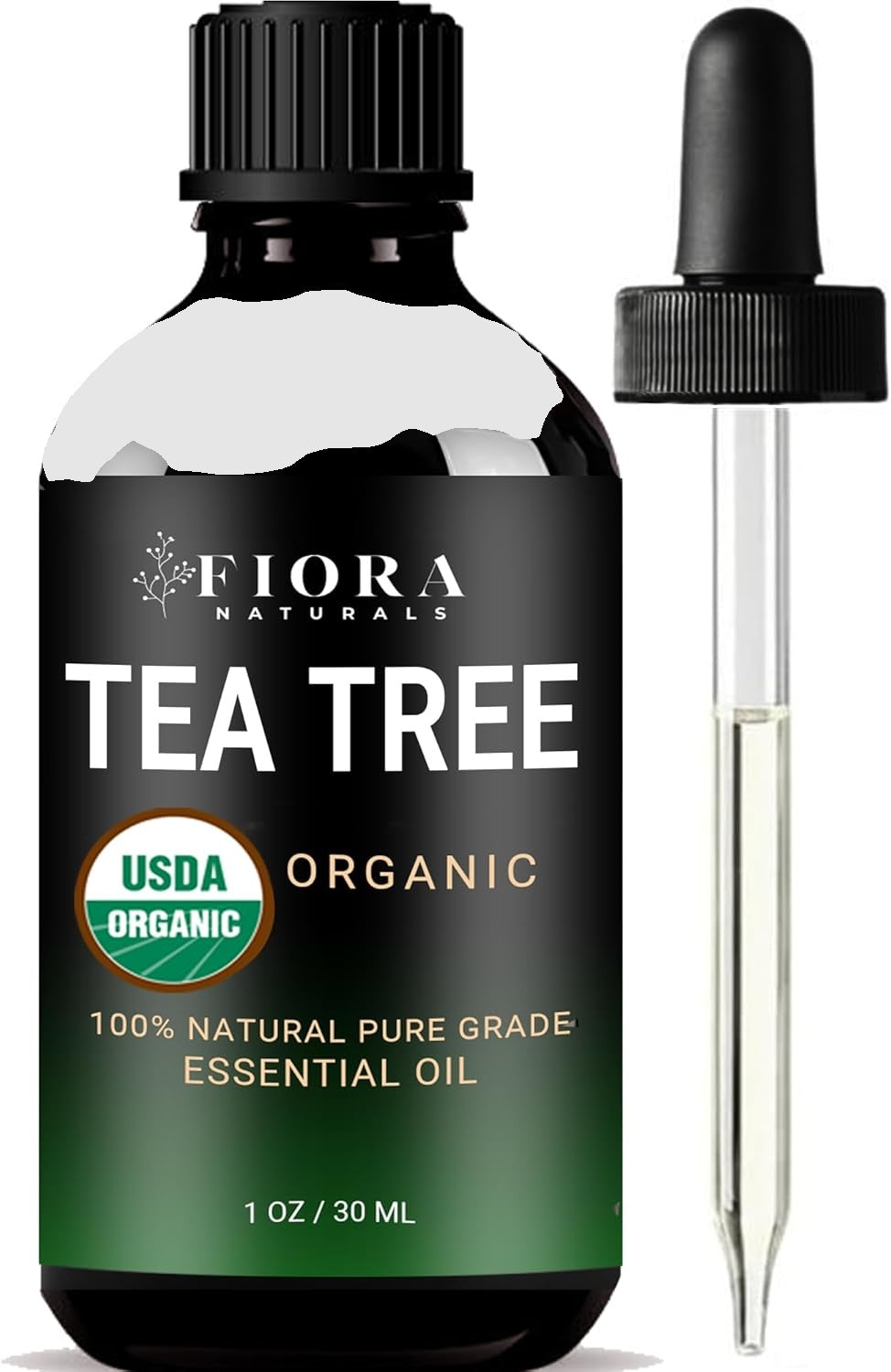 Fiora Naturals Tea Tree Essential Oil – USDA Organic, 100% Pure, 1 fl oz (30ml)